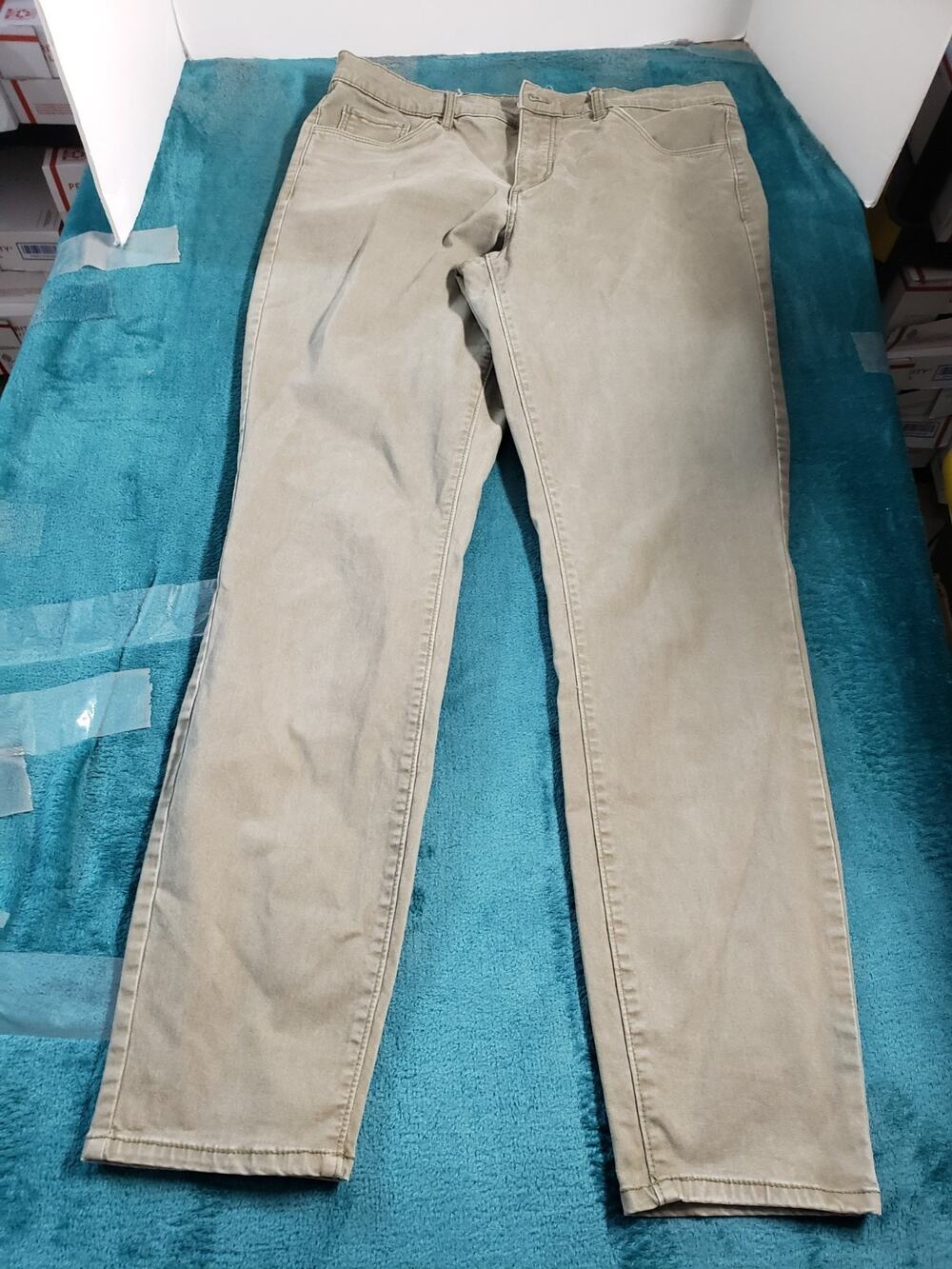 Loft Jeans Size 12 Womens Green Pants Ladies Denim Mid Rise Modern Straight